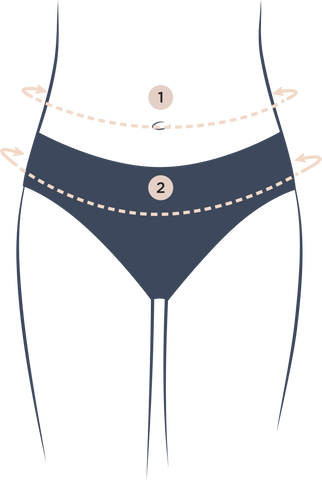 Waist measurement diagram