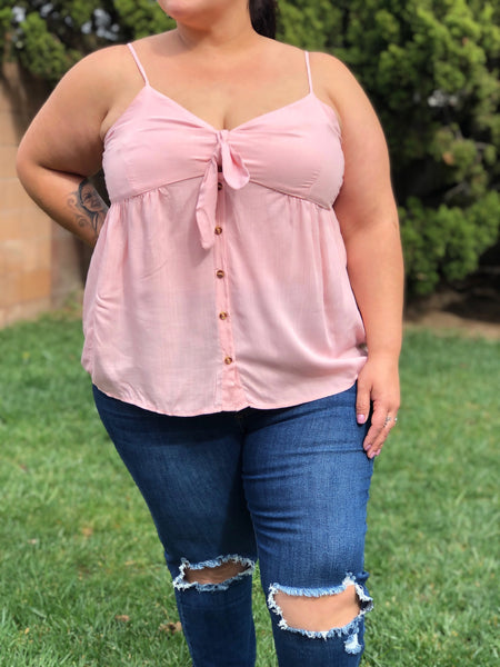 pink cami top