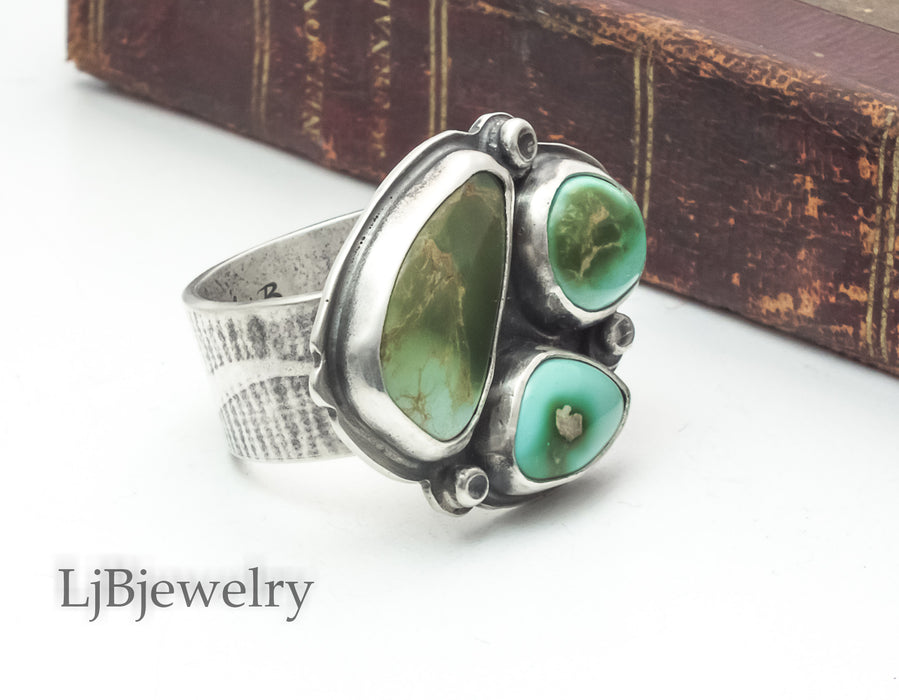 Royston Turquoise Silver Statement Ring – LjBjewelry