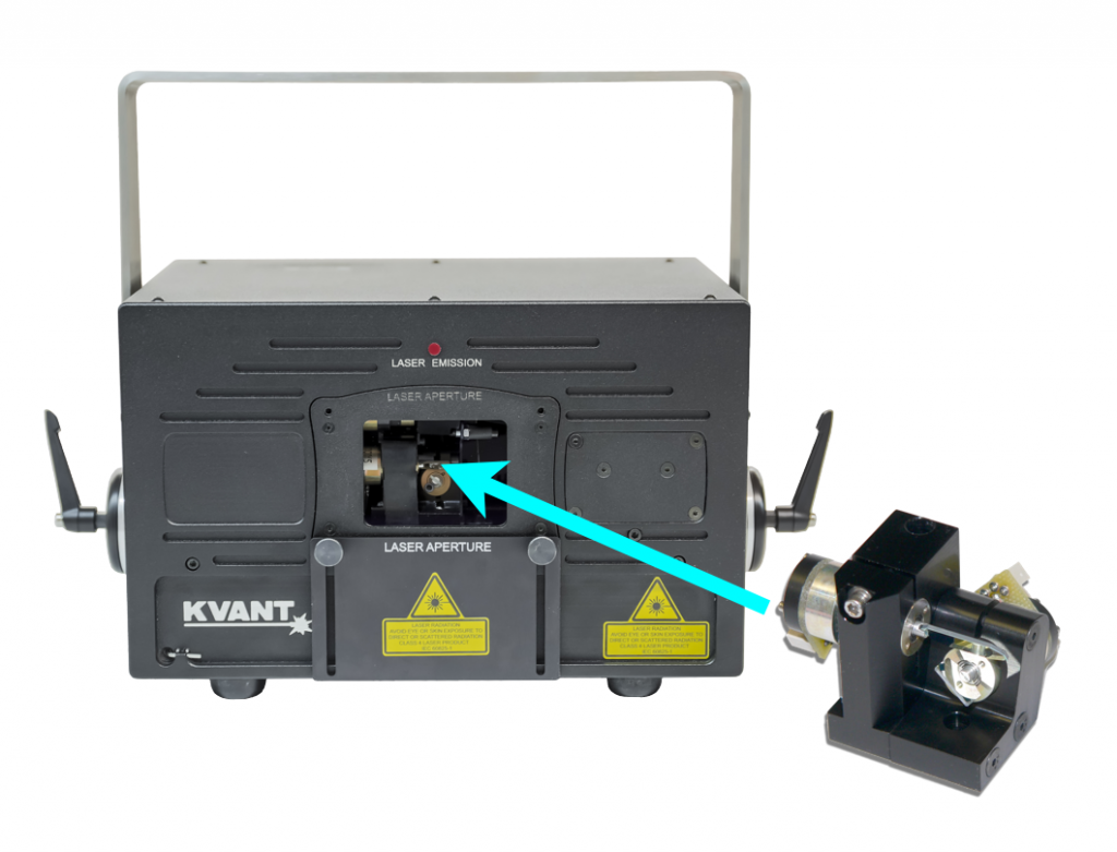 Laser Show Projector with Fast Scanners