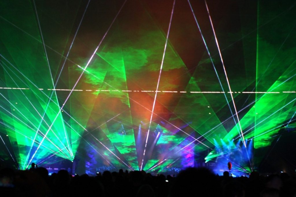 Laser shows at events can be free laser shows or commercial laser shows