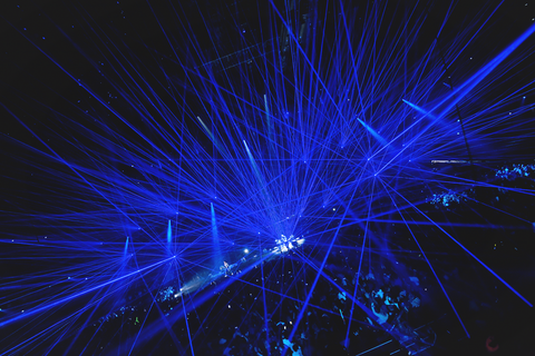Blue laser show