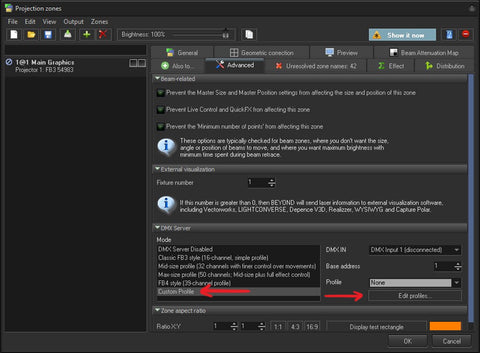 Custom DMX Profiles in BEYOND