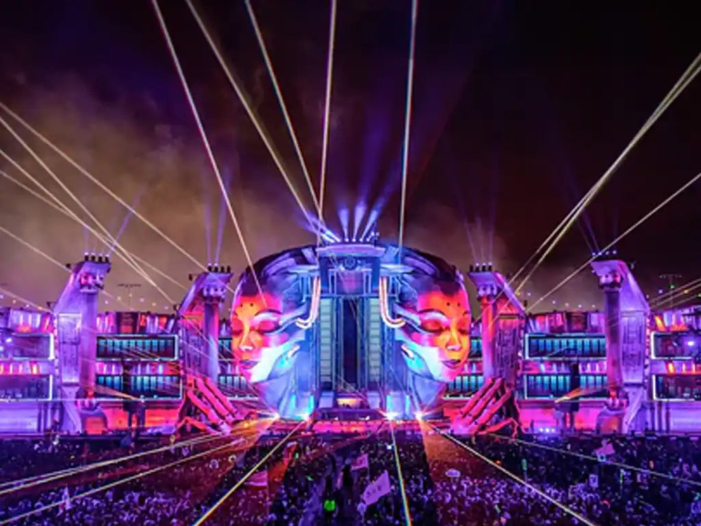 EDC Festival 2019 audience scanning lasers