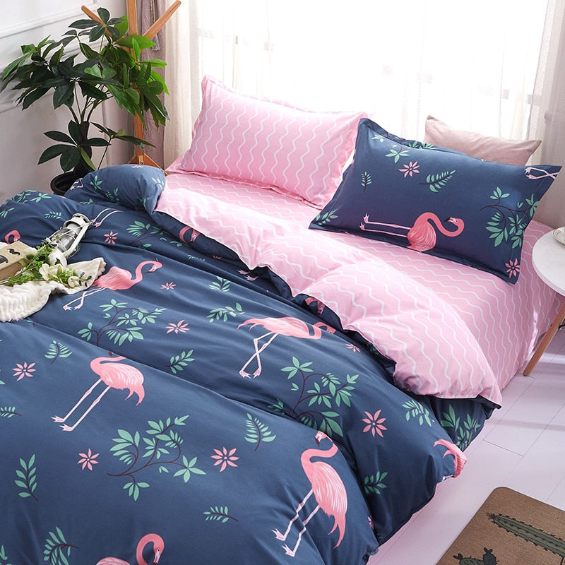 Flamingo Luxury Bedding Set Russia Euro Queen Double King Size