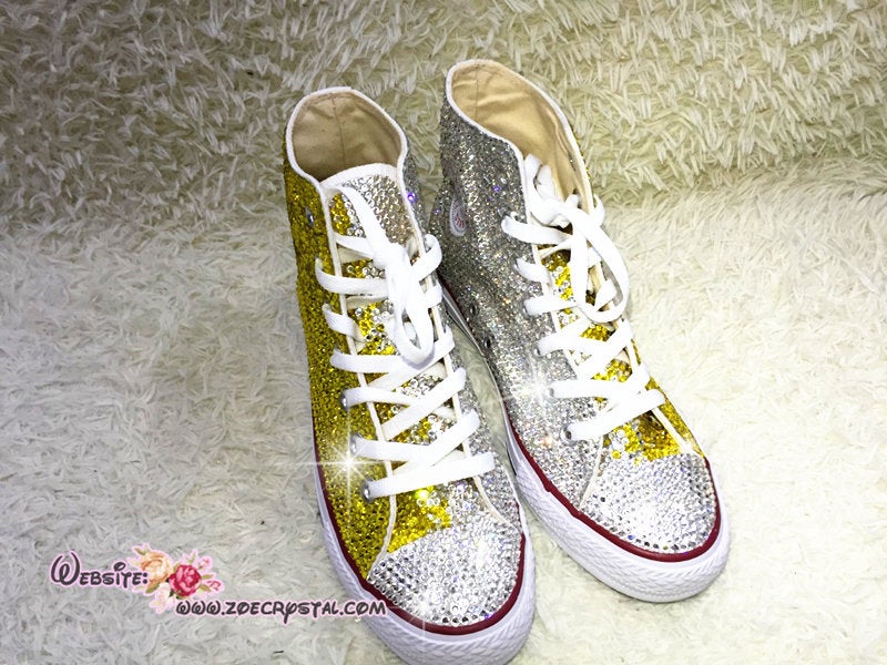 Bling Bedazzled CONVERSE Chuck Taylor All Star SNEAKERS Shoes with Spa