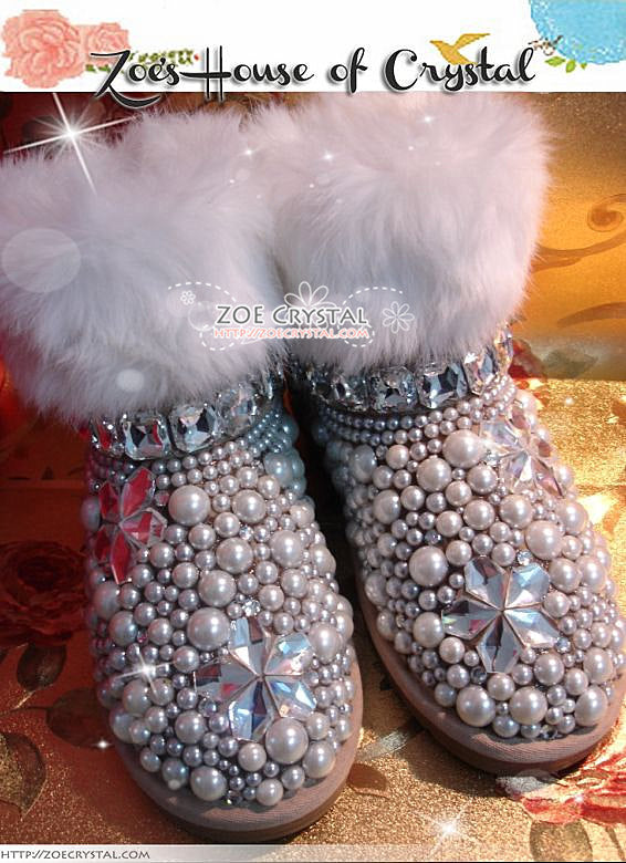 sparkly snow boots
