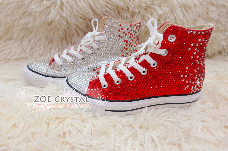 blinged out high top converse