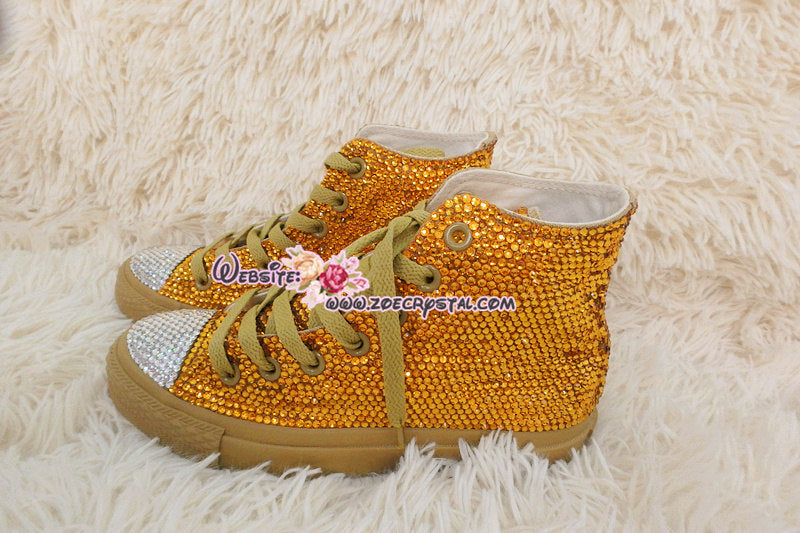 gold bling converse