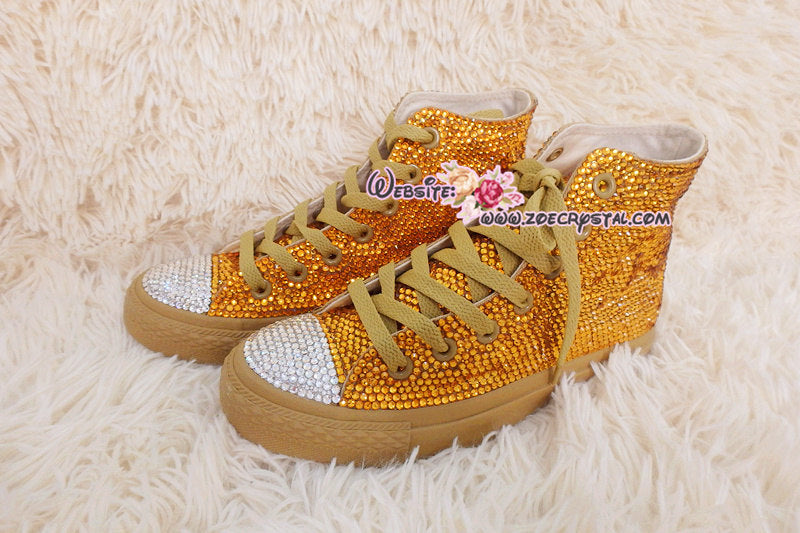 gold bling converse