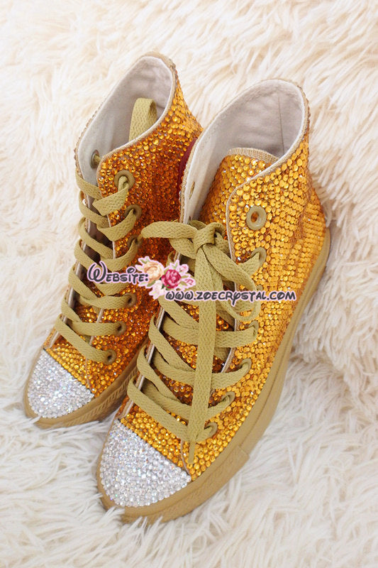 gold bling converse