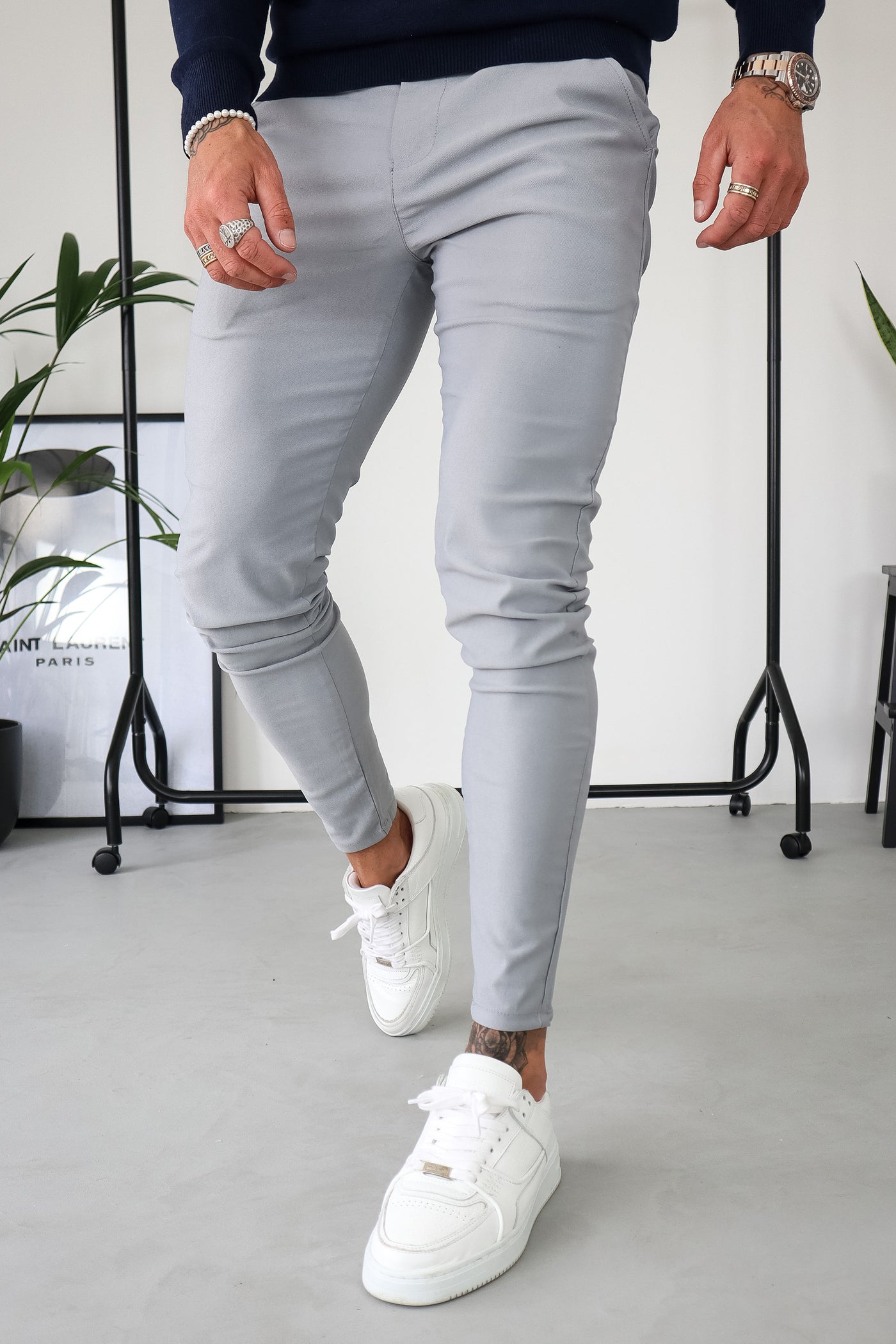 THE AVANI TROUSERS - LIGHT GREY | ICON. AMSTERDAM