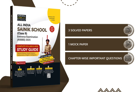 Examcart Sainik School Entrance Class 9 Guide Book for 2025 Exam in English