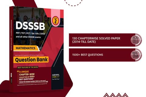 Examcart DSSSB Math Question Bank for for PRTs | TGTs | PGTs | Spl. Edu | DASS For 2024 Exam in English