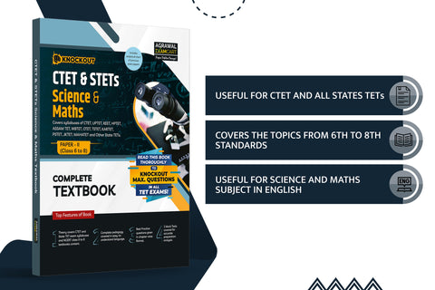 Examcart CTET & STETs Paper-2 (Class 6 to 8) Science and Maths Textbook for 2024 Exam in English