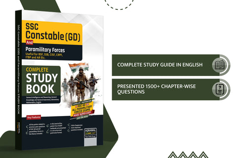 Examcart SSC Constable (GD) & Paramilitary (CRPF, BSF, CISF, SSB, ITBP & AR) Complete Guidebook in English For 2024 Exams