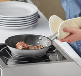 Stainless Steel Non-Stick Fry Pan with Aluminum-Clad Bottom and Excalibur Coating