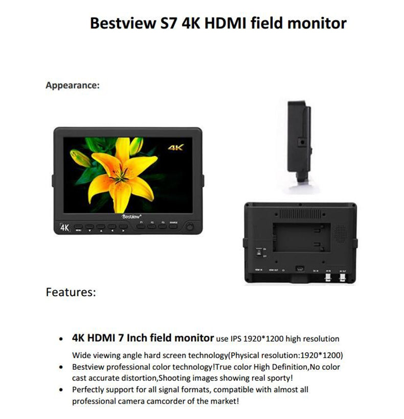 Bestview s7 4k video monitor