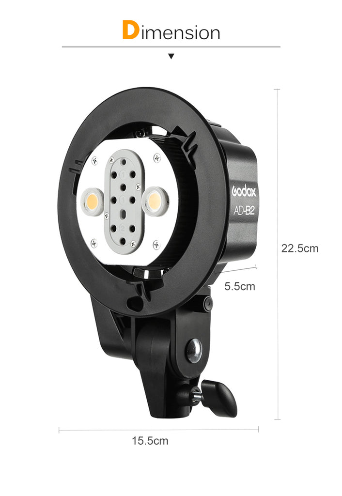 AD200 dual power flash head bracket