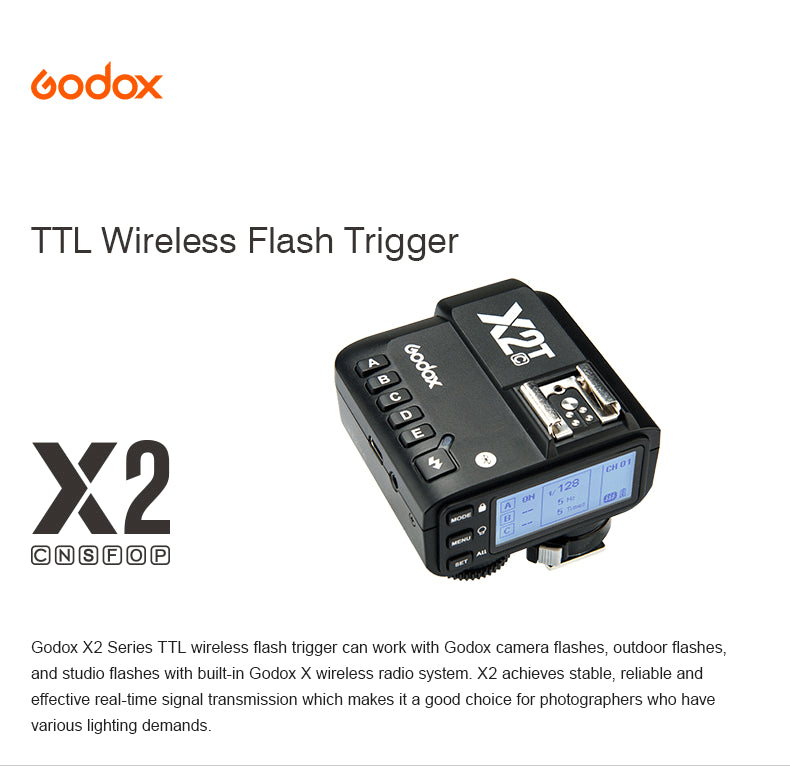 Godox X2T C N S F O P TTL 2.4G Wireless Transmitter For Canon