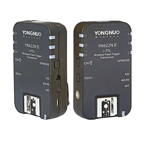 YONGNUO YN622N II Wireless TTL Flash Trigger with High-speed Sync HSS 1/8000s for Nikon Camera