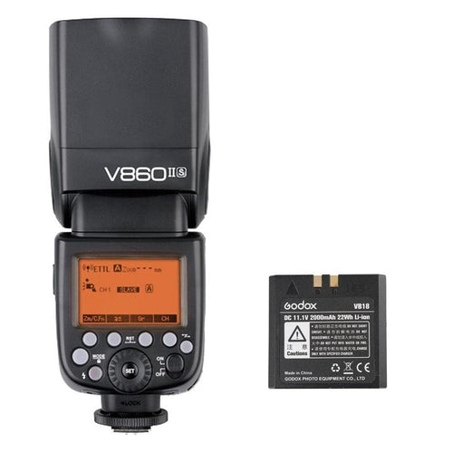 Godox V860II-S 2.4G HSS 1/8000 TTL Li-on Battery Battery Camera Flash for Sony Camera