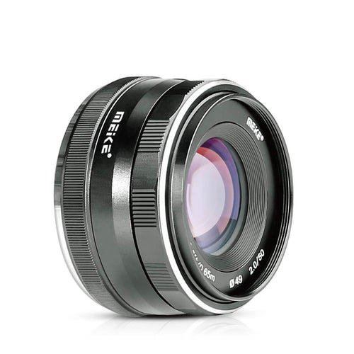 Meike MK-E-50-2.0 50mm f/2.0 Fixed Manual Focus Lens for Sony E mount Mirrorless Camera
