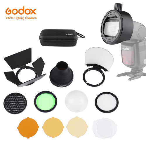 Godox Round Head Accessories Adapter S-R1 for V860II V850II TT685 TT600 Series+AK-R1 Accessories kit