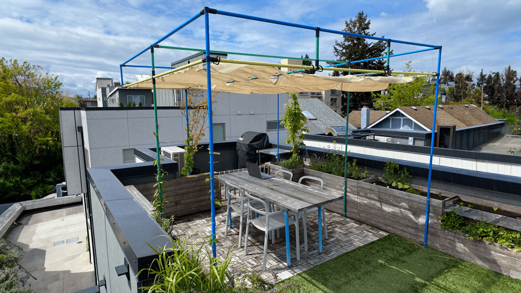 DIY Rooftop Sunshade