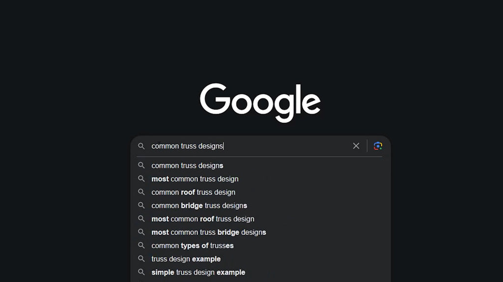 Googling "common truss designs" 