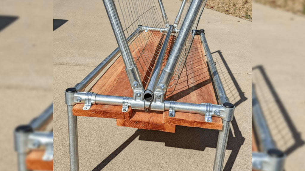 Custom Goat Feeder Made With Wire And Conduit