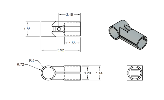 Pro T Connector Dimensions