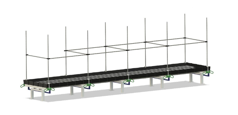 Botanicare Rolling Bench With DIY Trellis Attached