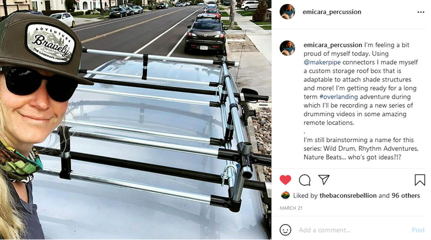 Emicara_Percussion On Instagram Sharing A DIY SUV Roof Rack