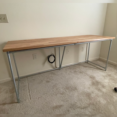 industrial pipe desk