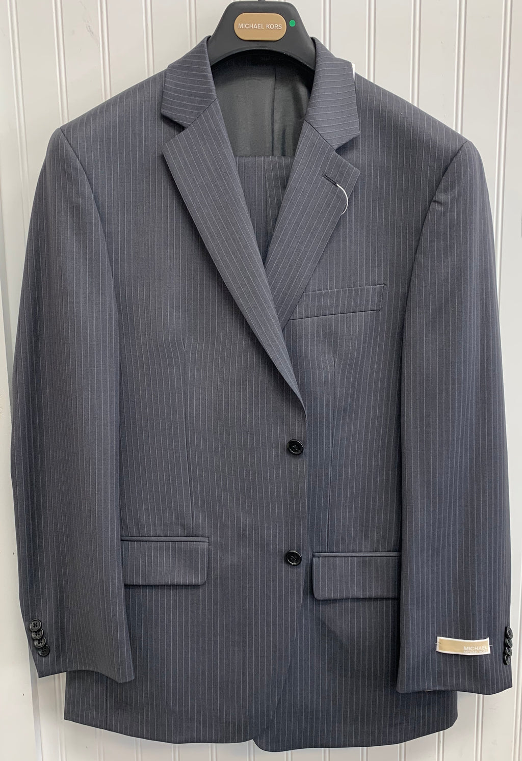 MICHAEL Michael Kors Men's Classic-Fit Navy Pinstripe Suit