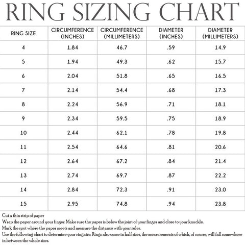 Ring Sizing Chart – Proud Raven