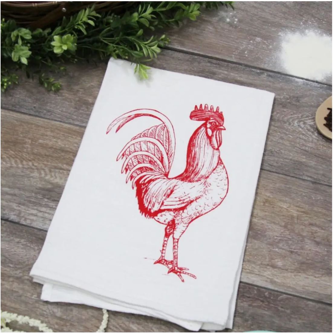 rooster kitchen linens