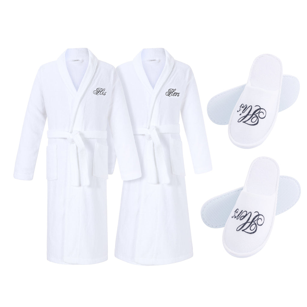 His \u0026 Hers Bathrobes \u0026 Slippers | Four 