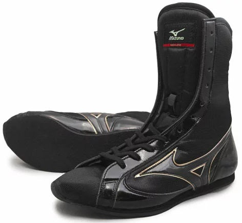 Mizuno High-Cut Type Boxing Shoes - Black – WJapan Boxing
