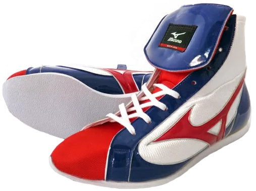 red and white boxing shoes
