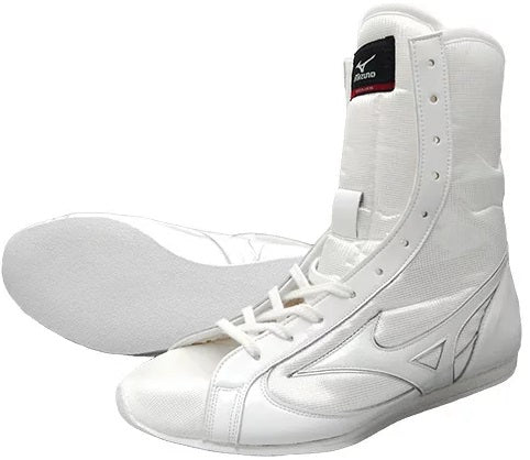 Mizuno High-Cut Type Boxing Shoes - White – WJapan Boxing