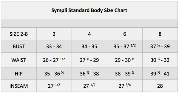 Foxcroft Size Chart