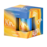 A blue and yellow can of kin euphorics non-alcoholic functional beverage, actual sunshine