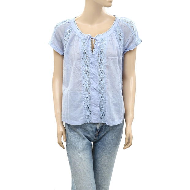 Odd Anthropologie Lace Blouse Top S-1