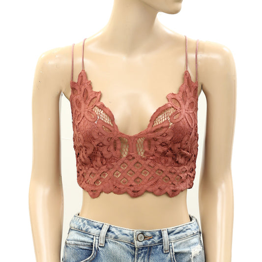 Free People FP One Adella Bralette Embroidered Lace Copper Crop Top S –  White Chocolate Couture