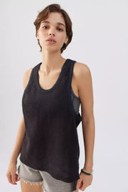 BDG Urban Outfitters Layne Semi-Sheer Knit Tank Tunic Top