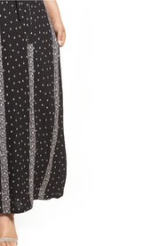 Lucky Brand John Robshaw Crochet Printed Maxi Dress