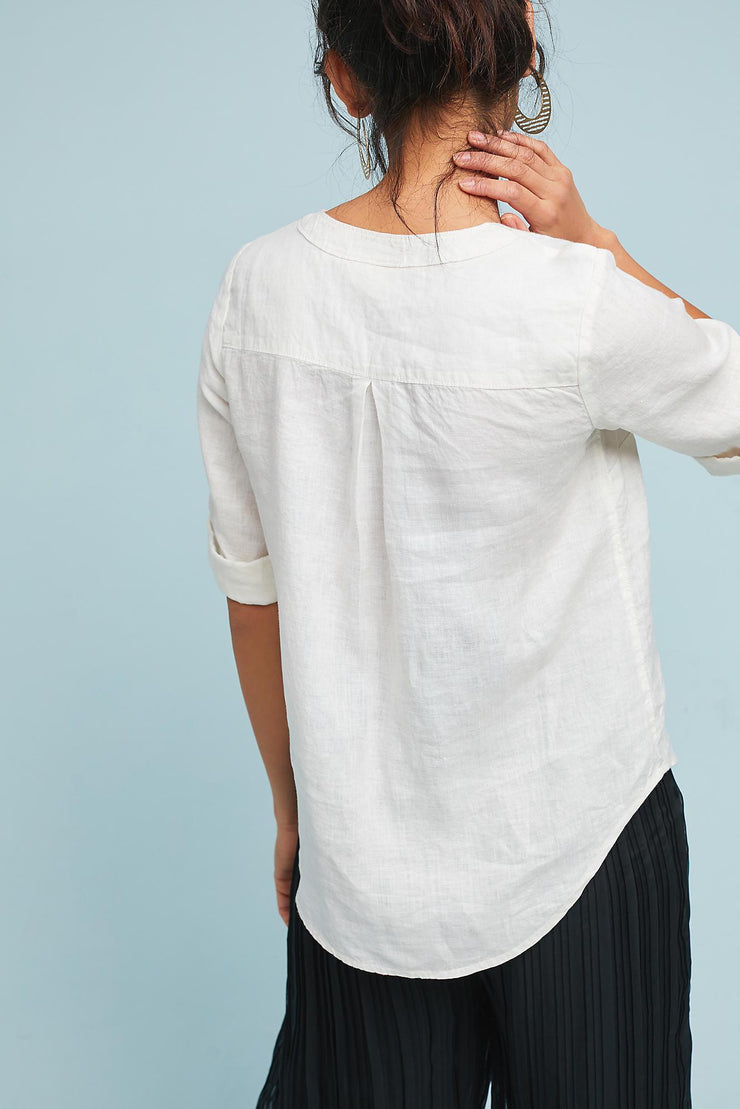 anthropologie linen top