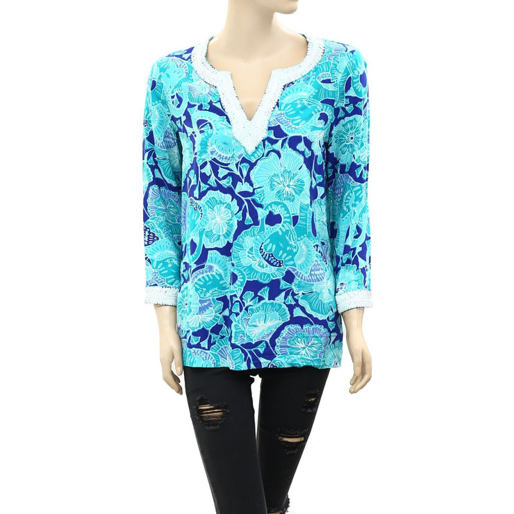 Lilly Pulitzer Resort Sequin Tunic Top M